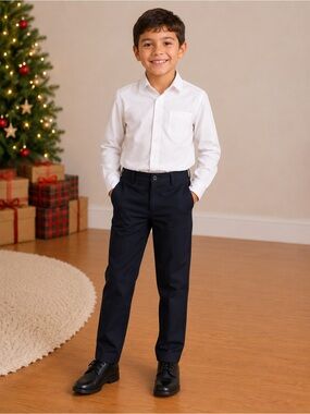 Top mark • NWT Boys Navy Dress Pants - Classic Kids Bottoms made in Canada